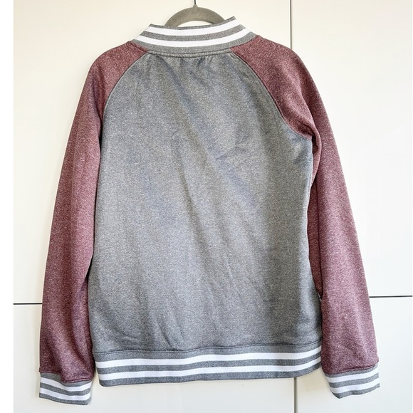 Virginia Tech Varsity Jacket Gray Maroon Size Medium VT Hokies KA Knights - Picture 5 of 8